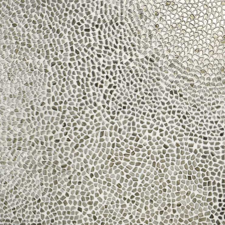 Komorebi Pebble Rainforest Dew Metallic Polished Glass Mosaic Tile