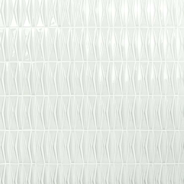 Nabi Harlequin Tundra Gray 2x8 Crackled Glossy Glass Mosaic Tile