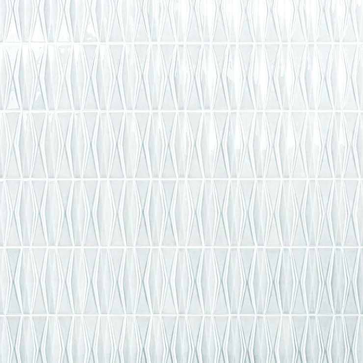 Nabi Harlequin Arctic Blue 2x8 Crackled Glossy Glass Mosaic Tile