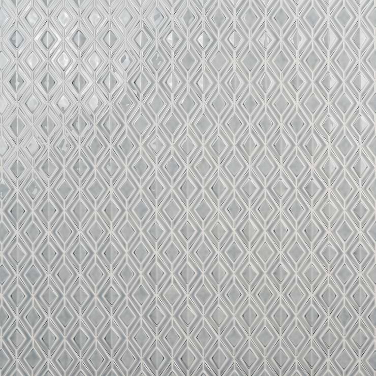 Nabi Jewel Arctic Blue 3D Crackled Glossy Glass Mosaic Tile