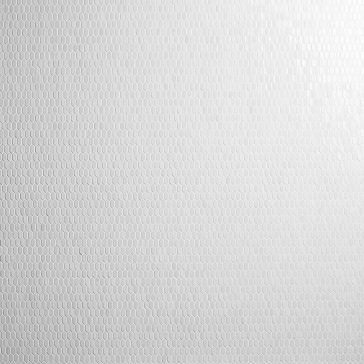 Flicker Rain White 1/4" x 1" Polished Glass Mosaic Tile