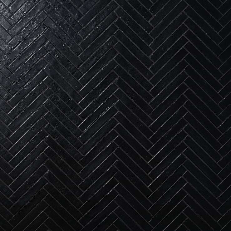 Wabi Sabi Coal Black 1.5x9 Matte Ceramic Tile