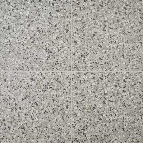 Kobe Flakes Smoke Gray 24x24 Terrazzo Look Matte Porcelain Tile