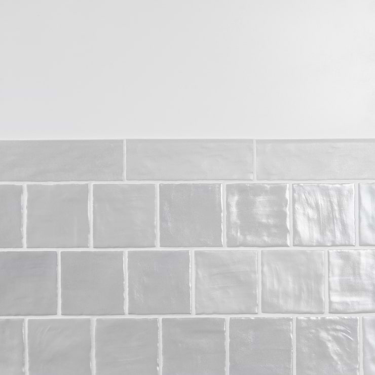 Montauk Sky Blue 2x8 Mixed Finish Ceramic Bullnose