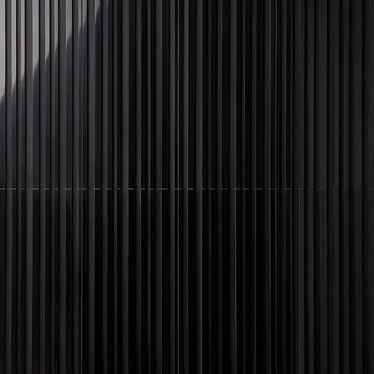 Stonework Barcode Black Jade 12x24 Dimensional Polished Marble Tile