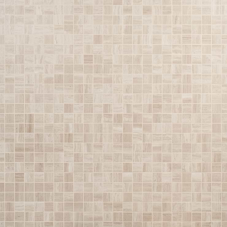 Nashville Beige 2x2 Travertine Look Matte Porcelain Mosaic Tile