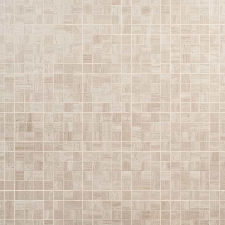 Nashville Beige 2x2 Travertine Look Matte Porcelain Mosaic Tile