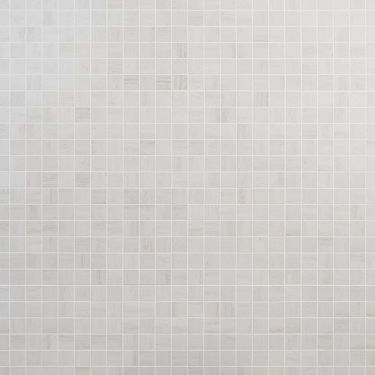 Nashville White 2x2 Travertine Look Matte Porcelain Mosaic Tile