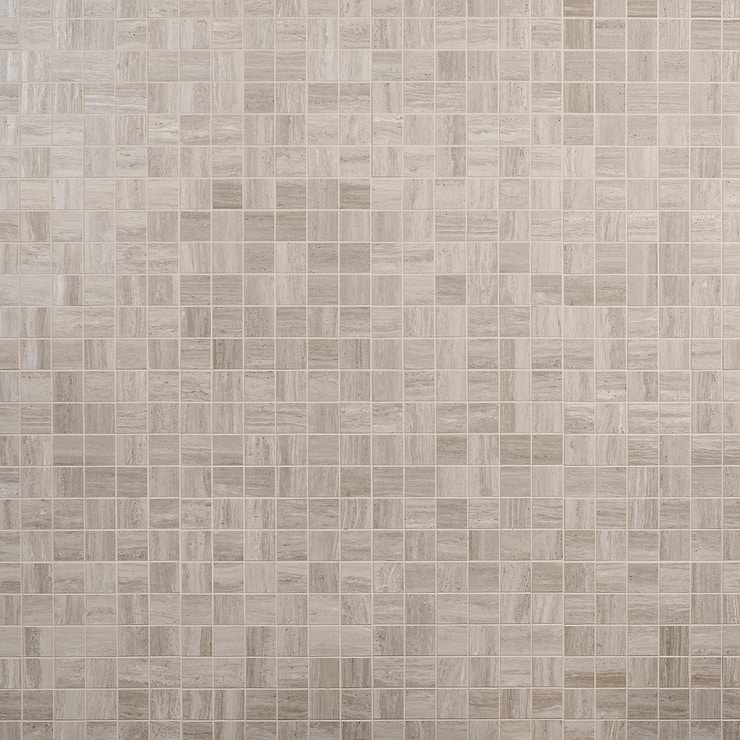 Nashville Taupe Beige Travertine Look 2x2 Matte Porcelain Mosaic Tile