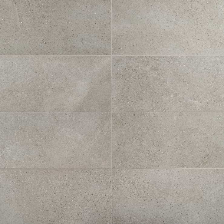 New Rock Fumo Light Gray 12x24 Limestone Look Matte Porcelain Tile