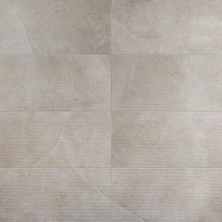 New Rock Fumo Light Gray 12x24 Chiseled Limestone Look Matte Porcelain Tile 