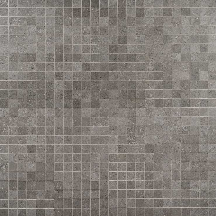 New Rock Fossil Dark Gray 2x2 Limestone Look Matte Porcelain Mosaic Tile