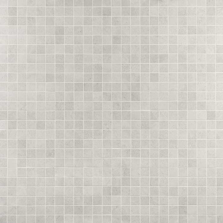 New Rock Perla White 2x2 Limestone Look Matte Porcelain Mosaic Tile