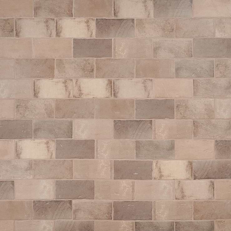 Parma Brick Taupe 4x8 Terracotta Look Matte Ceramic Tile