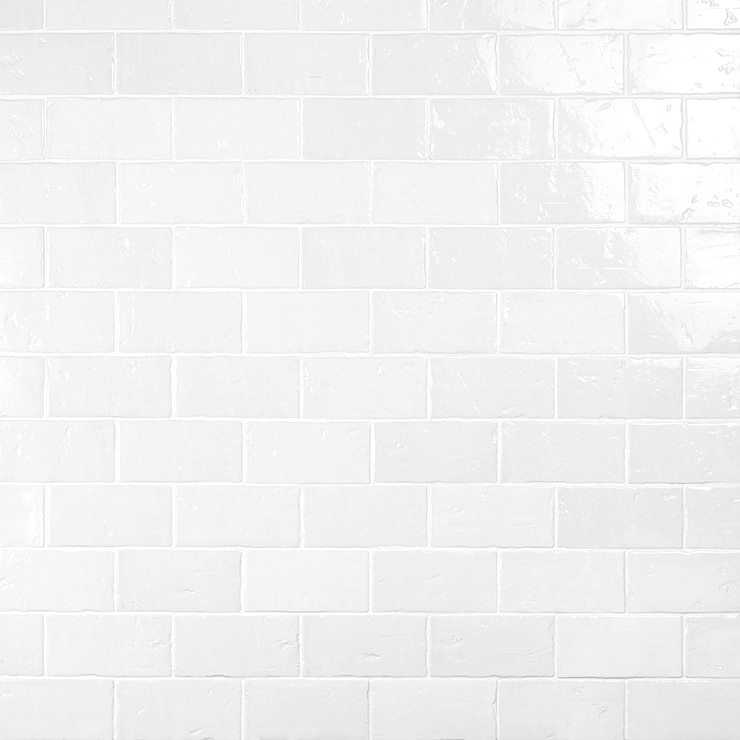 Parma Brick White 4x8 Terracotta Look Polished Ceramic Tile