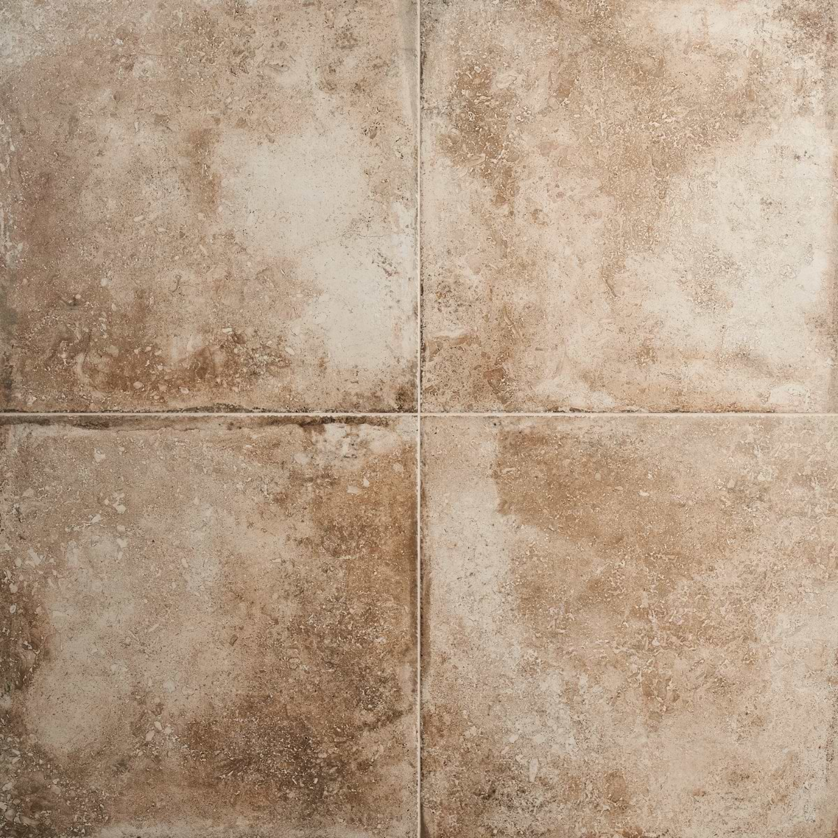 Seville Delfi Dark Beige 24x24 Travertine Look Matte Porcelain Tile