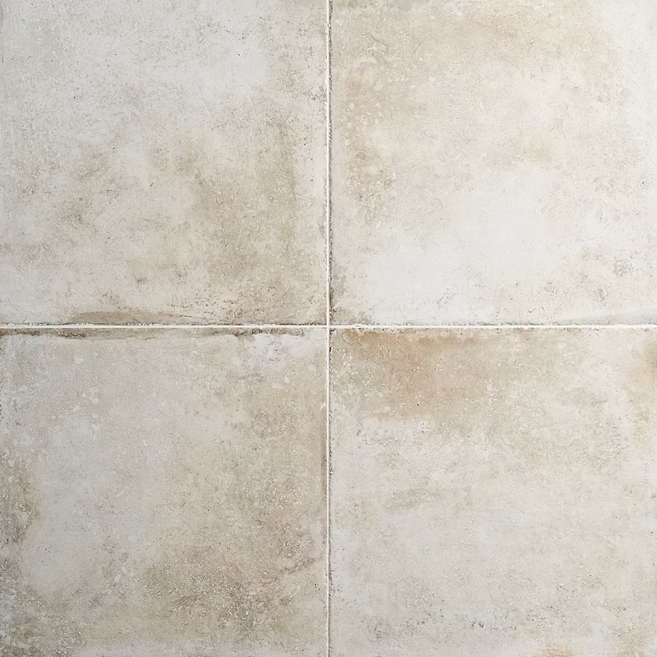 Seville Olimpia White 24x24 Travertine Look Matte Porcelain Tile