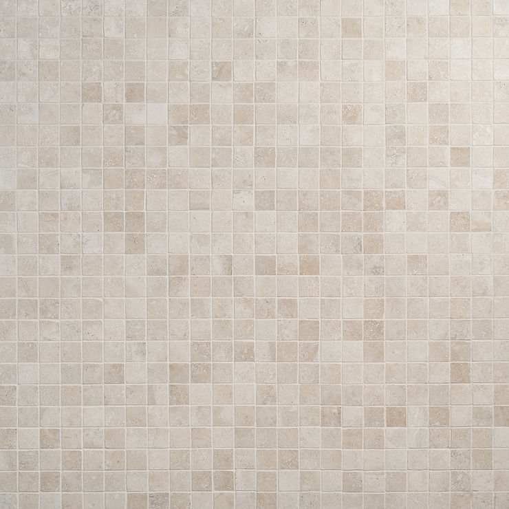 Seville Pergamo Beige 2x2 Travertine Look Matte Porcelain Mosaic Tile