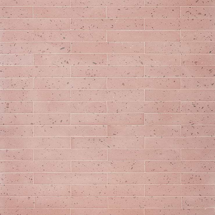 Mancala Blush Pink 3x16 Matte Terrazzo Tile 