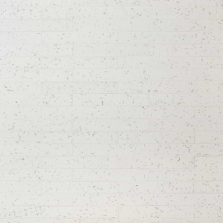 Mancala White 3x16 Matte Terrazzo Tile