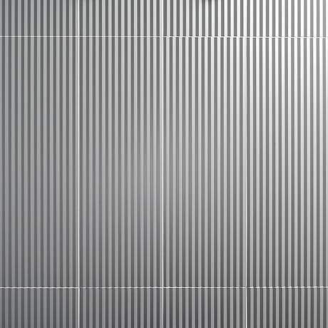 Mod Lunar Gray 12x36 3D Fluted Matte Ceramic Tile 
