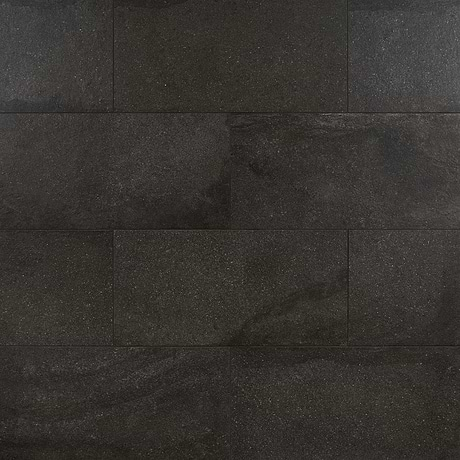 Acadia Charcoal Black 12x24 Limestone Look Matte Porcelain Tile