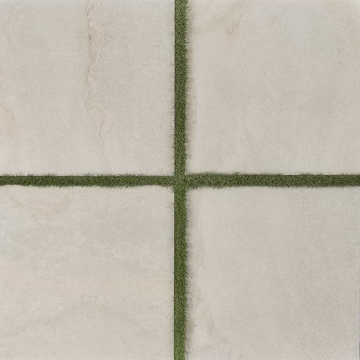 Acadia Warm Linen White 24x24 Limestone Look Matte Porcelain 2CM Outdoor Paver