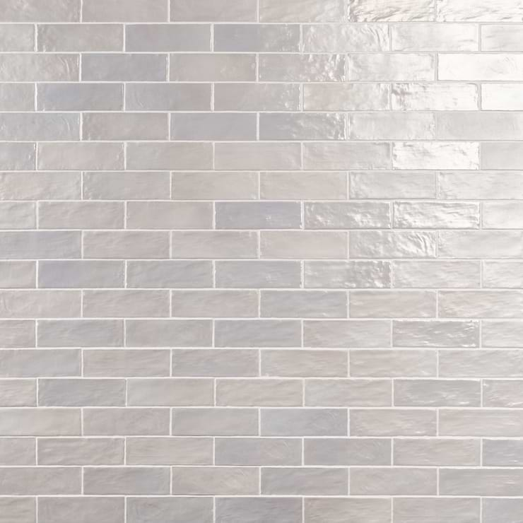 Montauk Fog Gray 2x8 Mixed Finish Ceramic Subway Tile