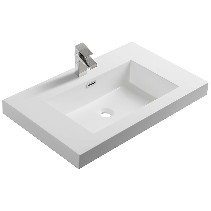 Kaleb 24'' White Vanity and Counter