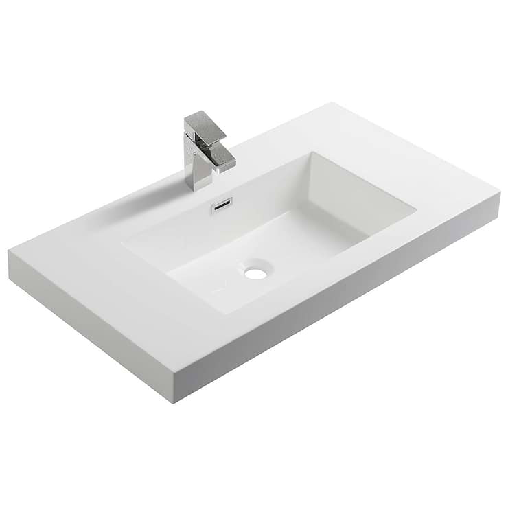 Kaleb 30'' Cement Gray Vanity and Counter