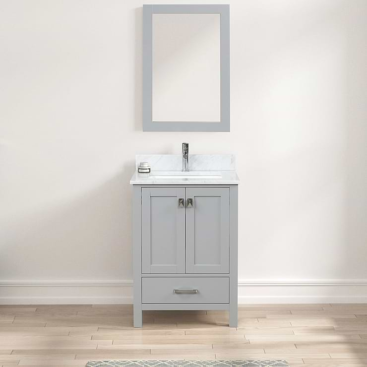 Athena 24'' Gray Vanity And Marble Counter