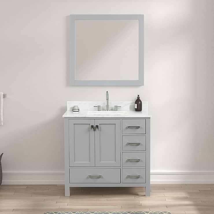 Athena 36'' Gray Vanity And Marble Counter