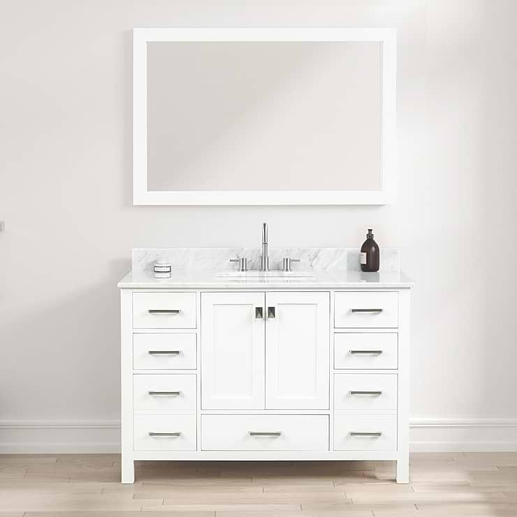 Athena 48'' White Vanity And Marble Counter