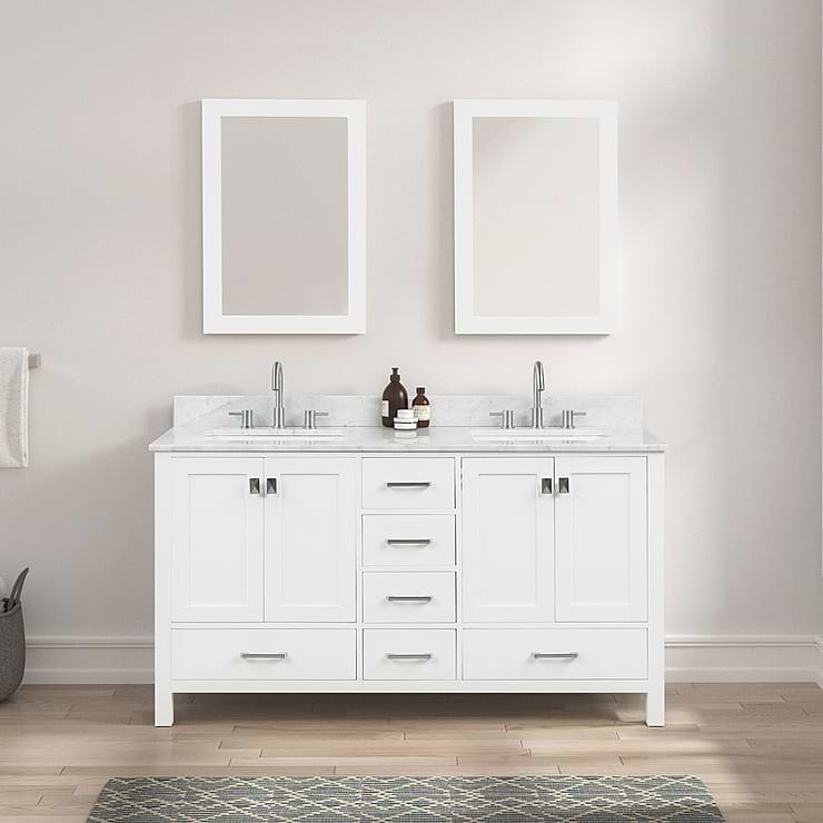 Athena 60'' White Vanity And Marble Counter