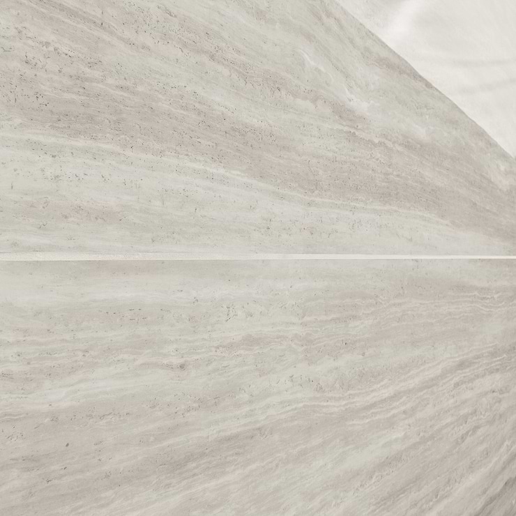 Nashville Gray 24x48 Travertine Look Polished Porcelain Tile