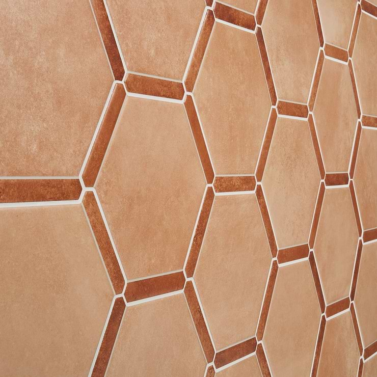 Sagon Terracotta Light 9" Hexagon Matte Porcelain Tile