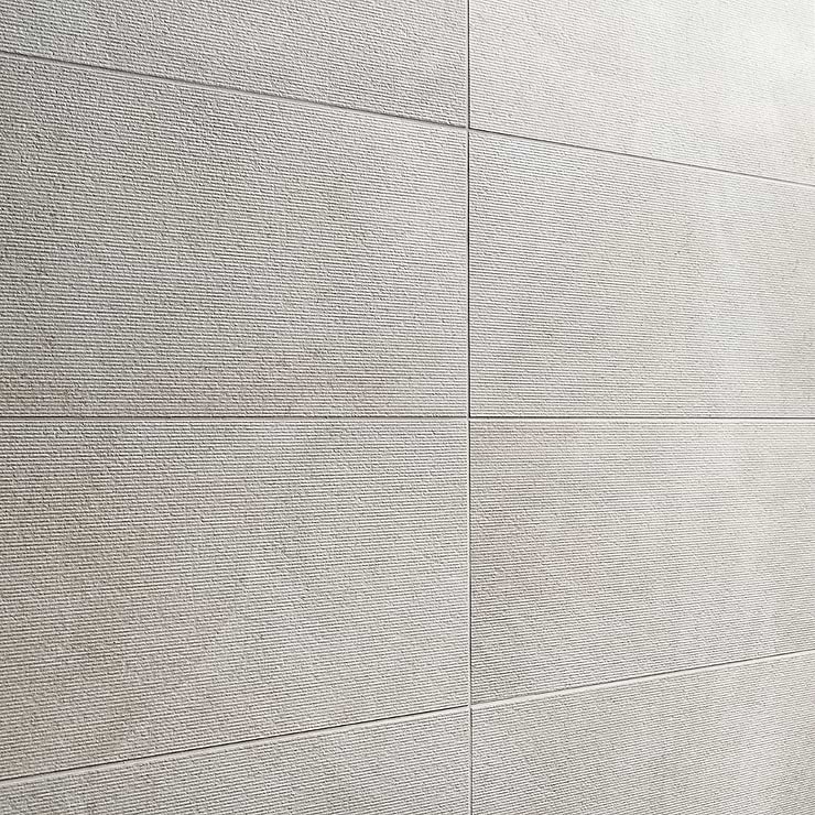 New Rock Fumo Light Gray 12x24 Chiseled Limestone Look Matte Porcelain Tile 