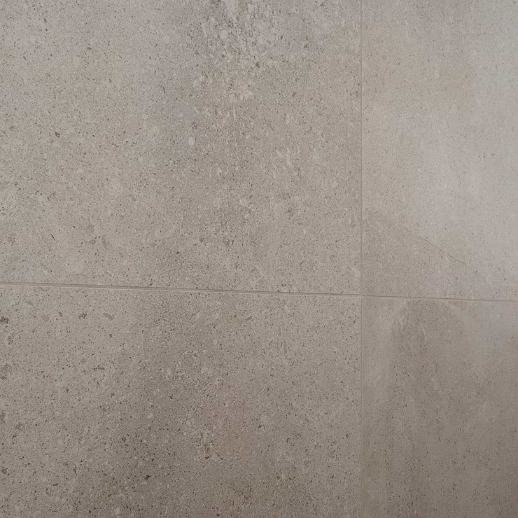 New Rock Fumo Light Gray 24x24 Limestone Look Matte Porcelain Tile