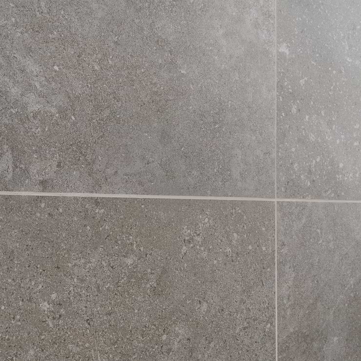 New Rock Fossil Dark Gray 12x24 Limestone Look Matte Porcelain Tile