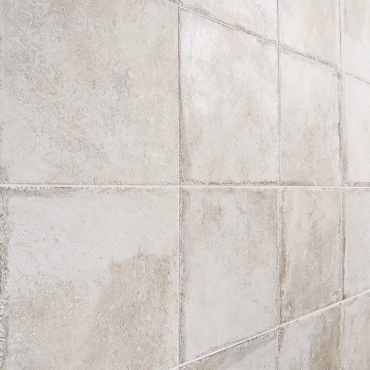 Seville Olimpia White 12x12 Travertine Look Matte Porcelain Tile