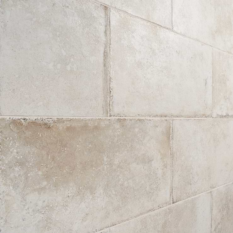 Seville Olimpia White 12x24 Travertine Look Matte Porcelain Tile