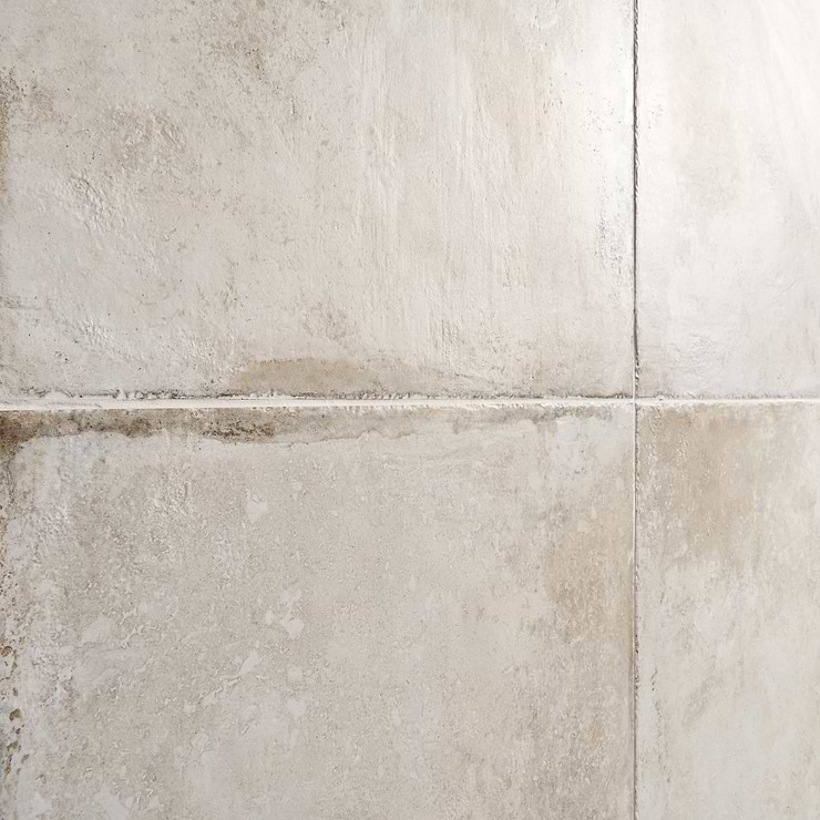 Seville Olimpia White 24x24 Travertine Look Matte Porcelain Tile