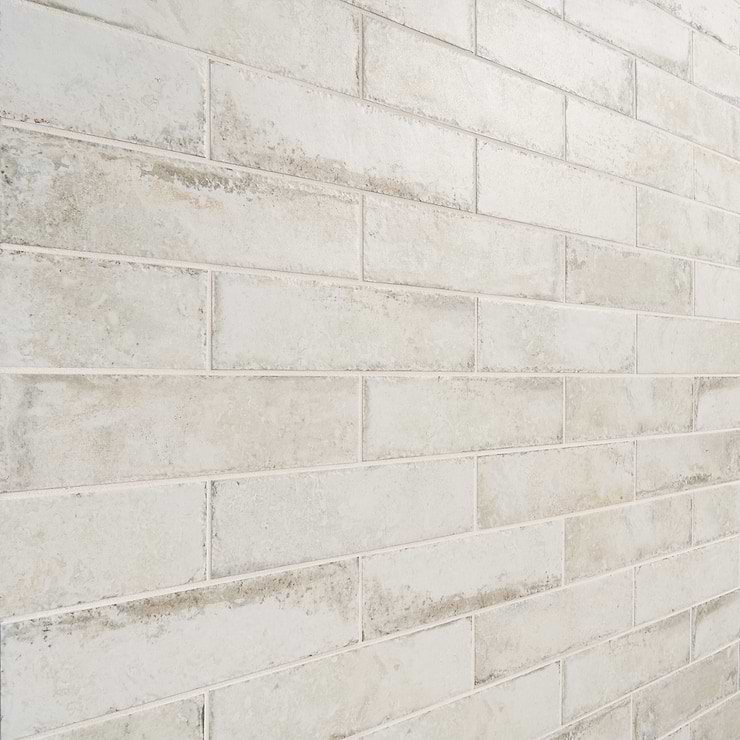 Seville Olimpia White 3x12 Travertine Look Matte Porcelain Tile