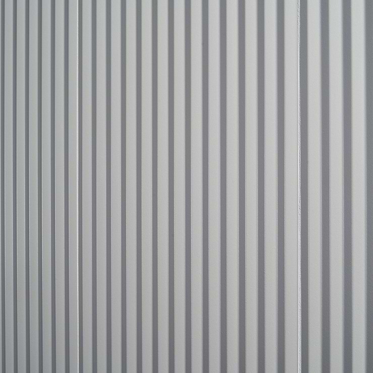 Mod Lunar Gray 12x36 3D Fluted Matte Ceramic Tile 