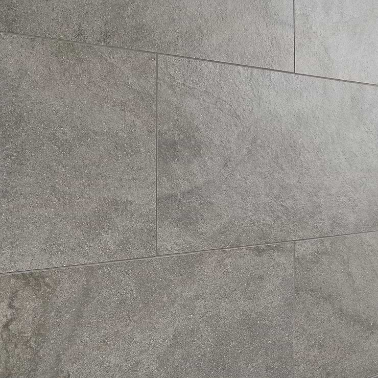 Acadia Slate Gray 12x24 Quartz Look Matte Porcelain Tile