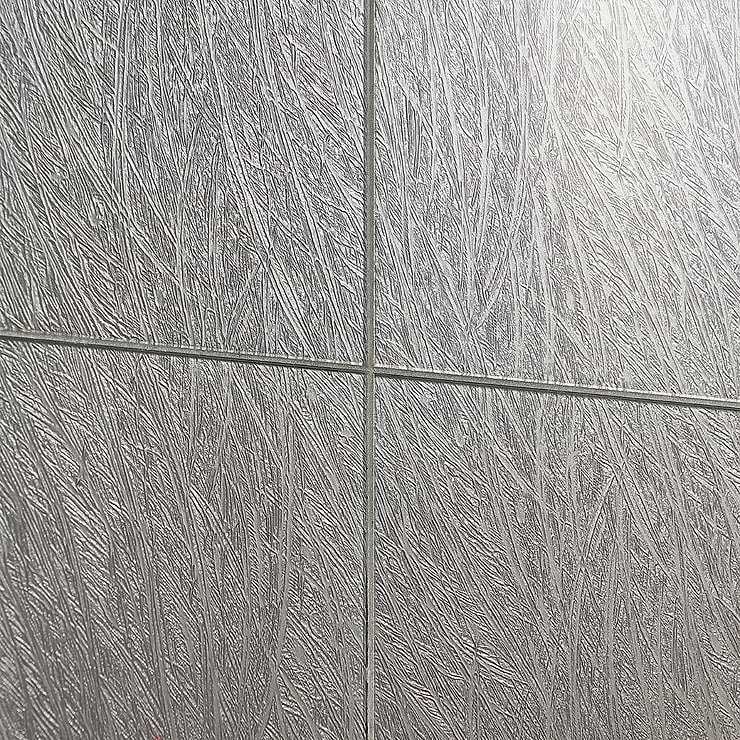 Vetrite Feather Gray 9x18 Polished Glass Tile