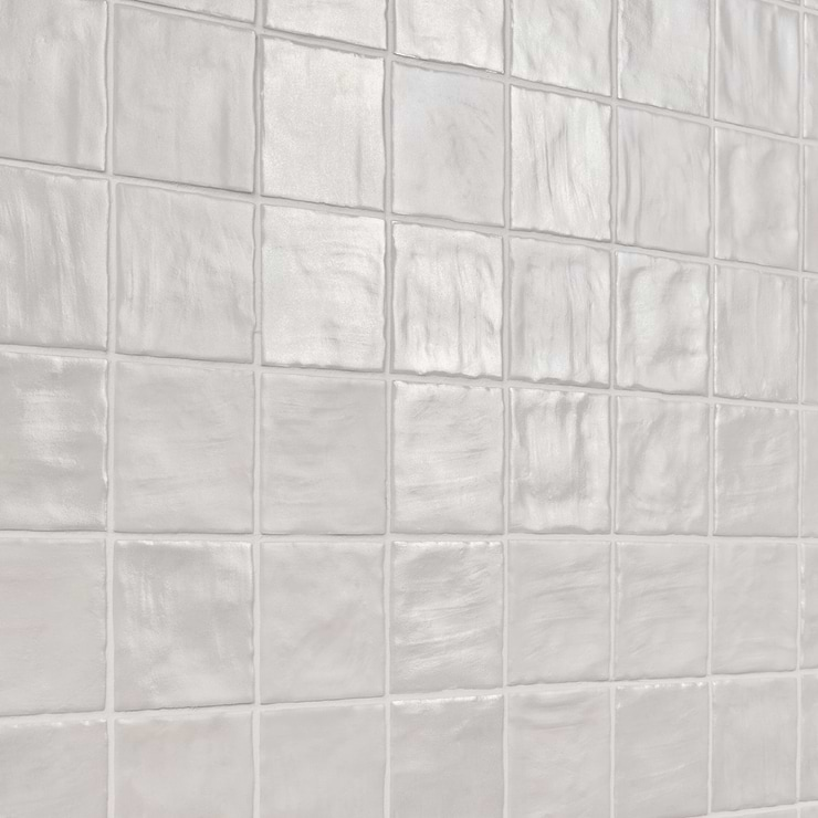 Montauk Gin White 4x4 Mixed Finish Ceramic Tile