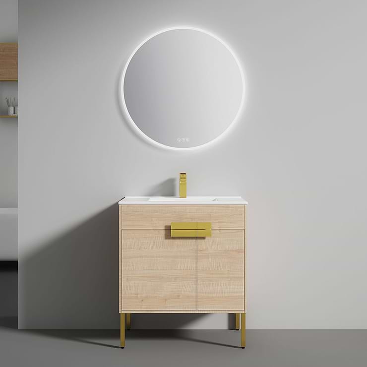 Portofino 30'' Maple Vanity And Counter
