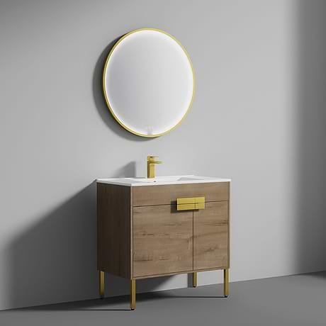 Portofino 36'' Classic Oak Vanity And Counter