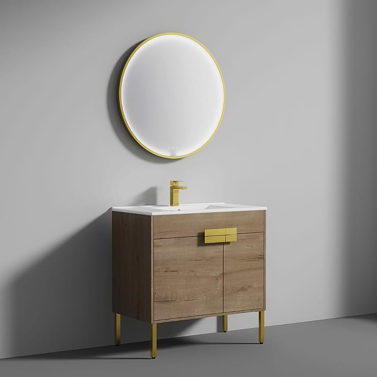 Portofino 36'' Classic Oak Vanity And Counter